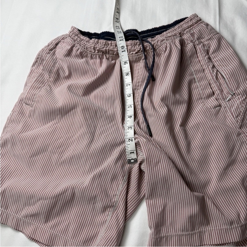 Men's Birddogs Striped Shorts Red White Boom Boomstick SZ L Extend 9” Beach EUC - Picture 10 of 13